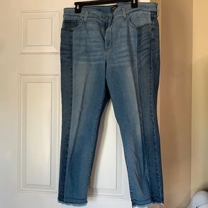 Two tone jeans ankle length